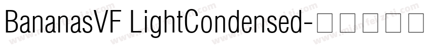 BananasVF LightCondensed字体转换